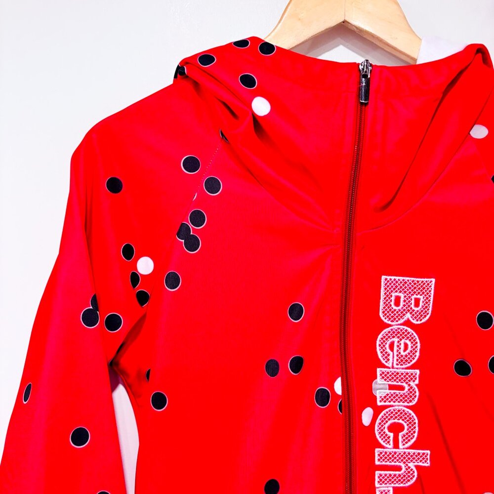BENCH x Miss Pink Red Polka Dot Zip Hoodie | Casual Streetwear | Medium * - Picture 3 of 9